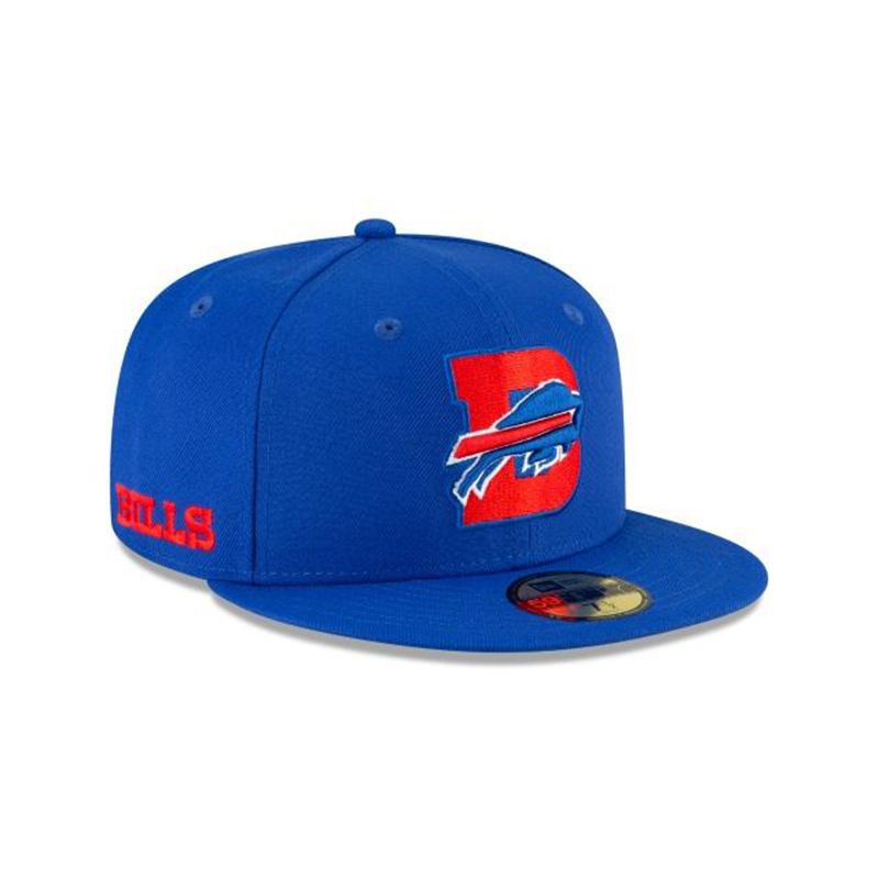 NFL Buffalo Bills Logo Mix 59Fifty Fitted (KNH3473) - Blue New Era Caps